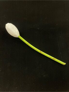 Antique 1920s Bimini Art Deco Germany Satin Glass Tulip White 8 inch